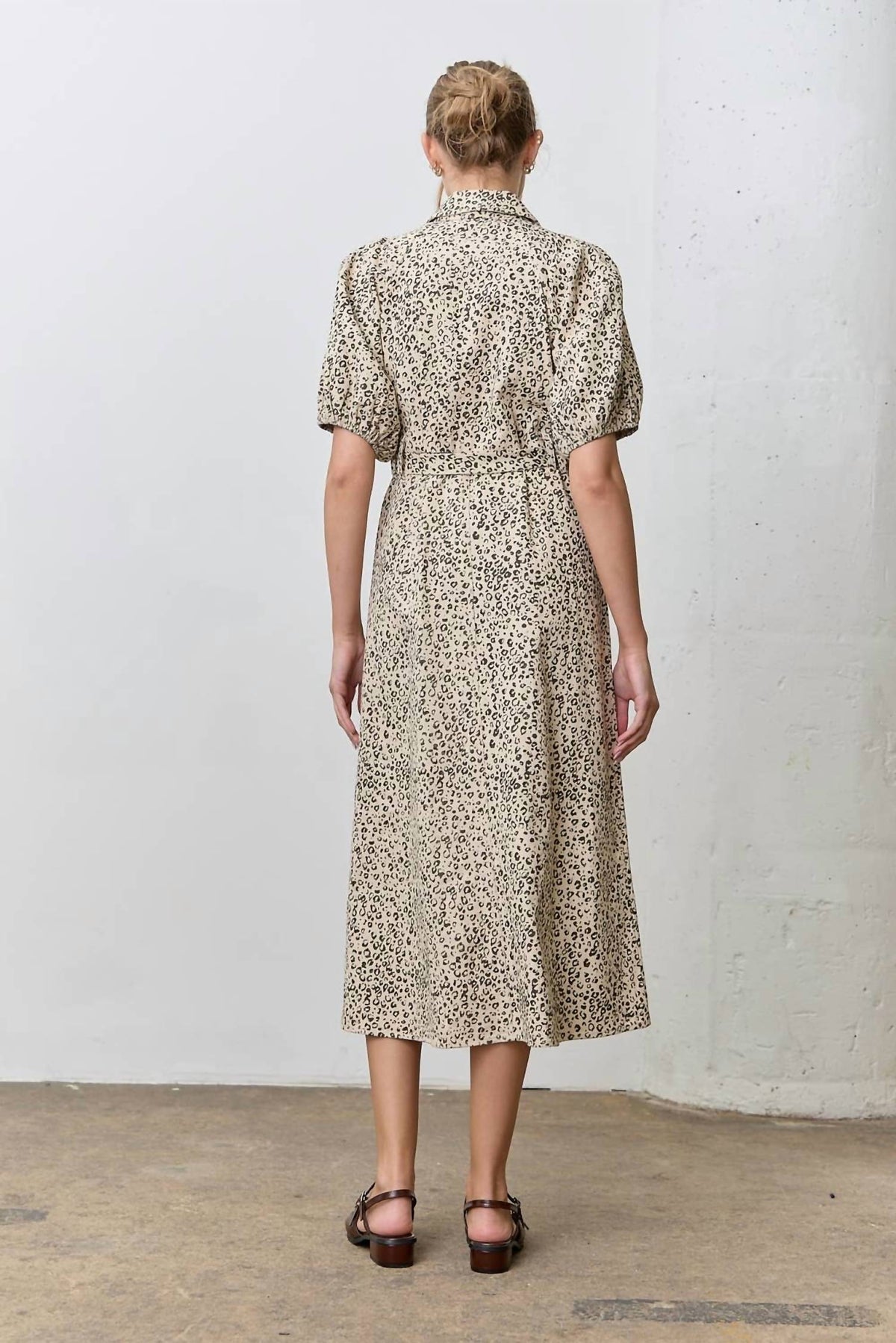 Polagram - Leopard Print Midi Dress