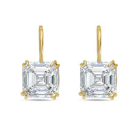 Diana M Jewels - 6.00 Cts Lab Grown Asscher Diamond Drop Earrings