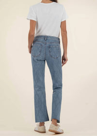 KUT FROM THE KLOTH Kelsey High Rise Ankle Flared Jeans in a bloom - women's jeans - detail view