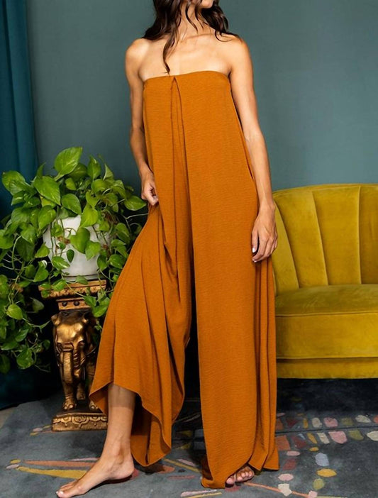 Bucketlist - Strapless Flowy Jumpsuit