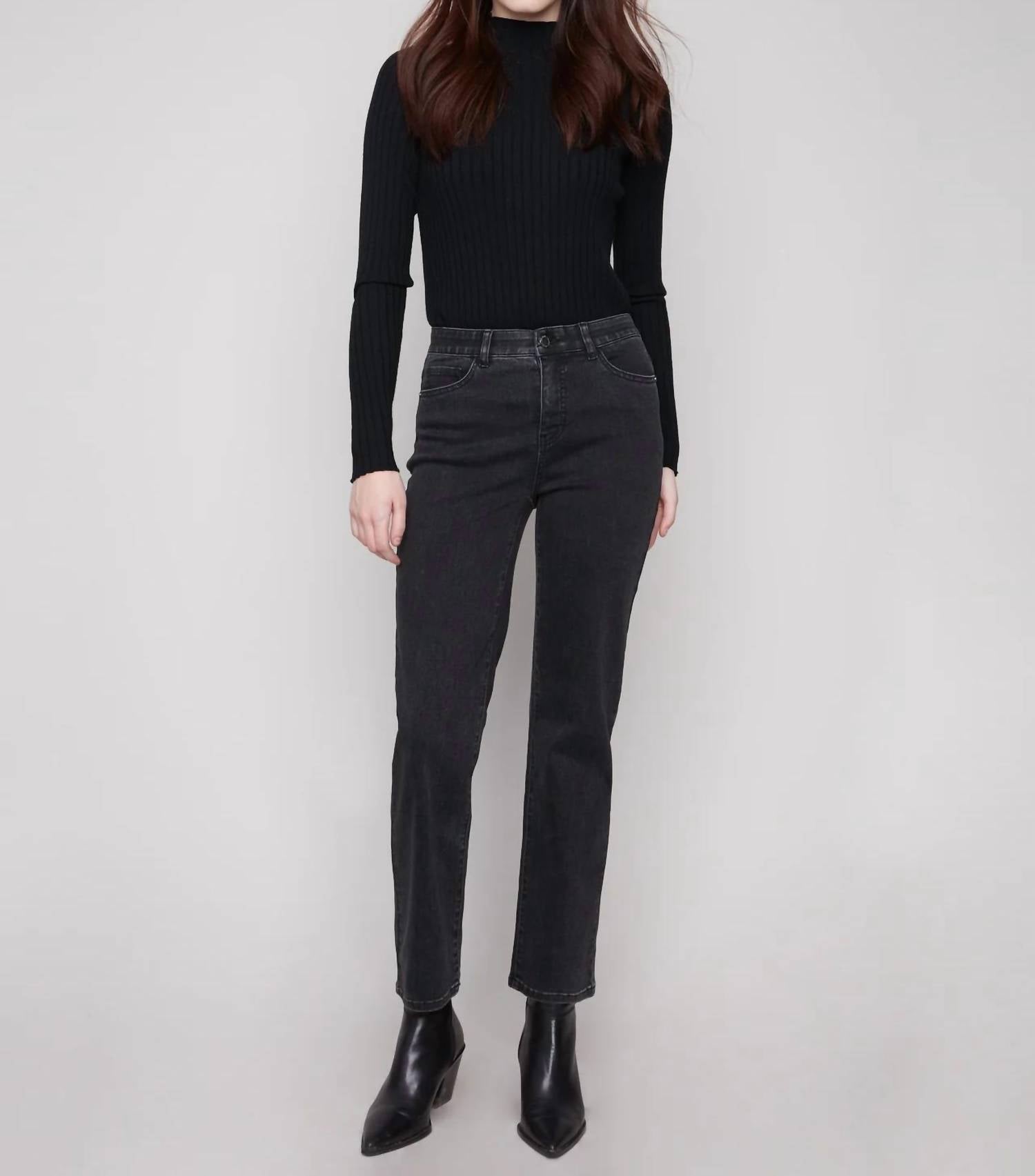Charlie B - Straight Leg Jeans With Five-pocket Design