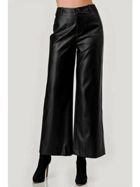 Geegee X Lovelo - Piper Faux Leather Wide Leg Pant