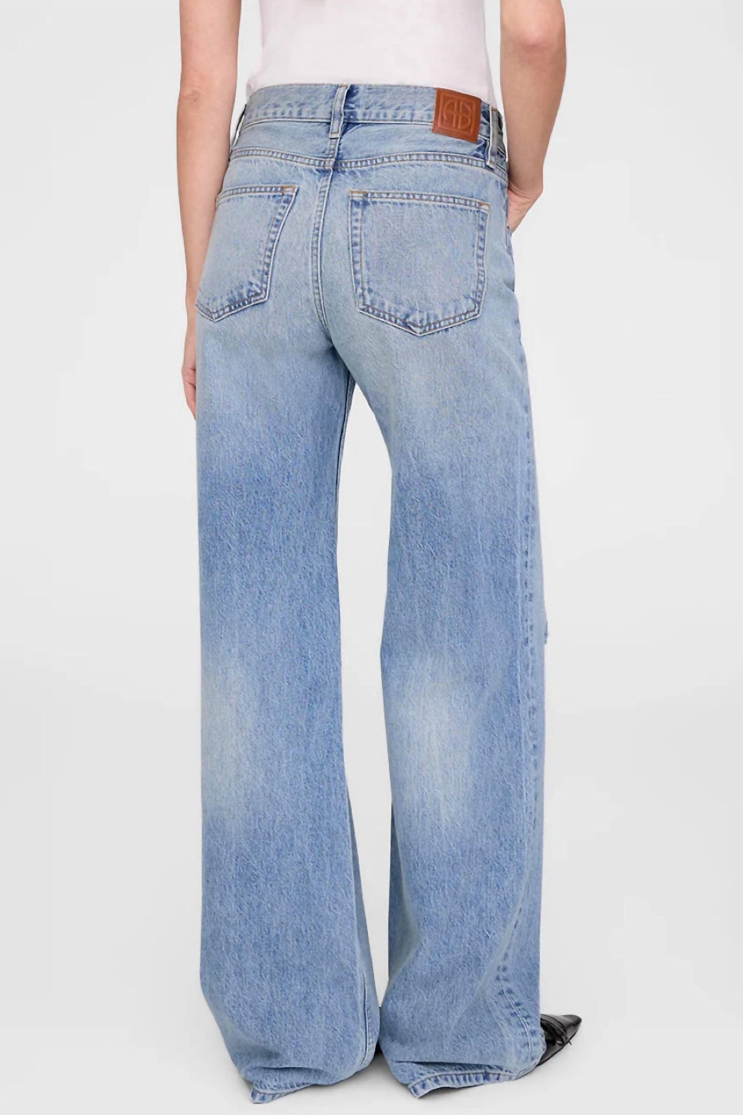 ANINE BING Hugh Jean in blue - women's jeans - alternate view