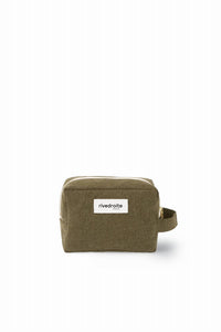 Rivedroite Paris Women's Tournelles Cosmetic Bag in military green - women's bag