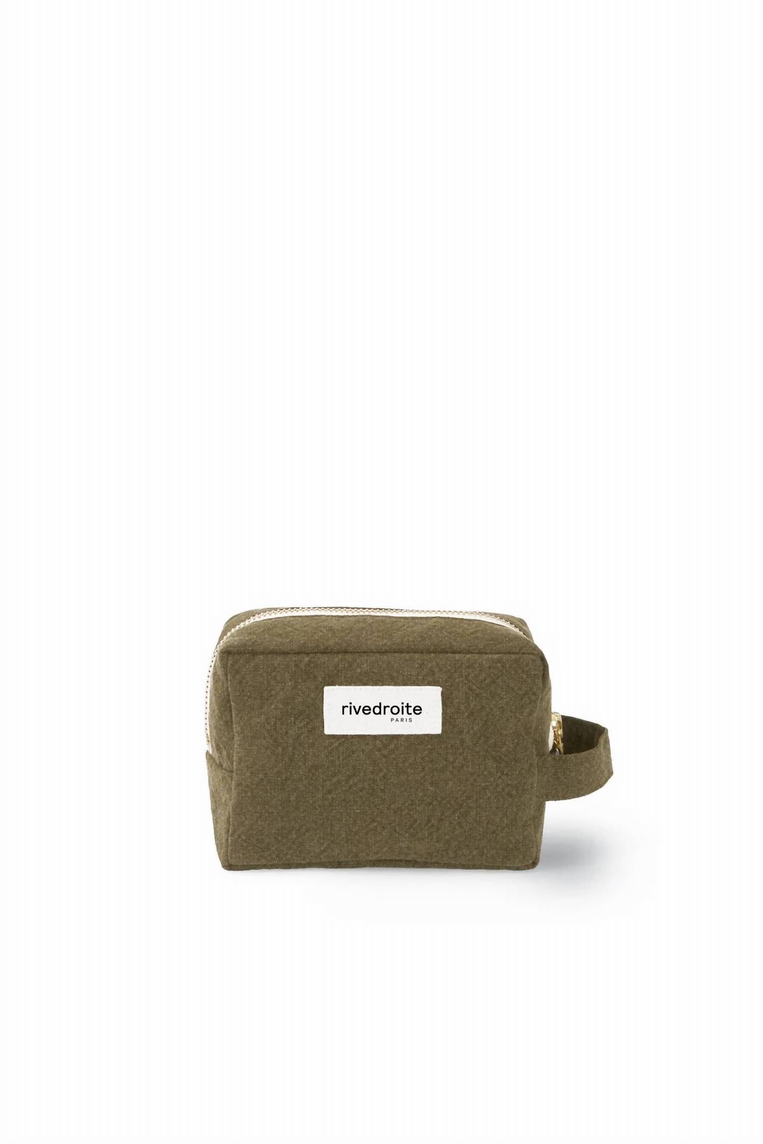 Rivedroite Paris Women's Tournelles Cosmetic Bag in military green - women's bag