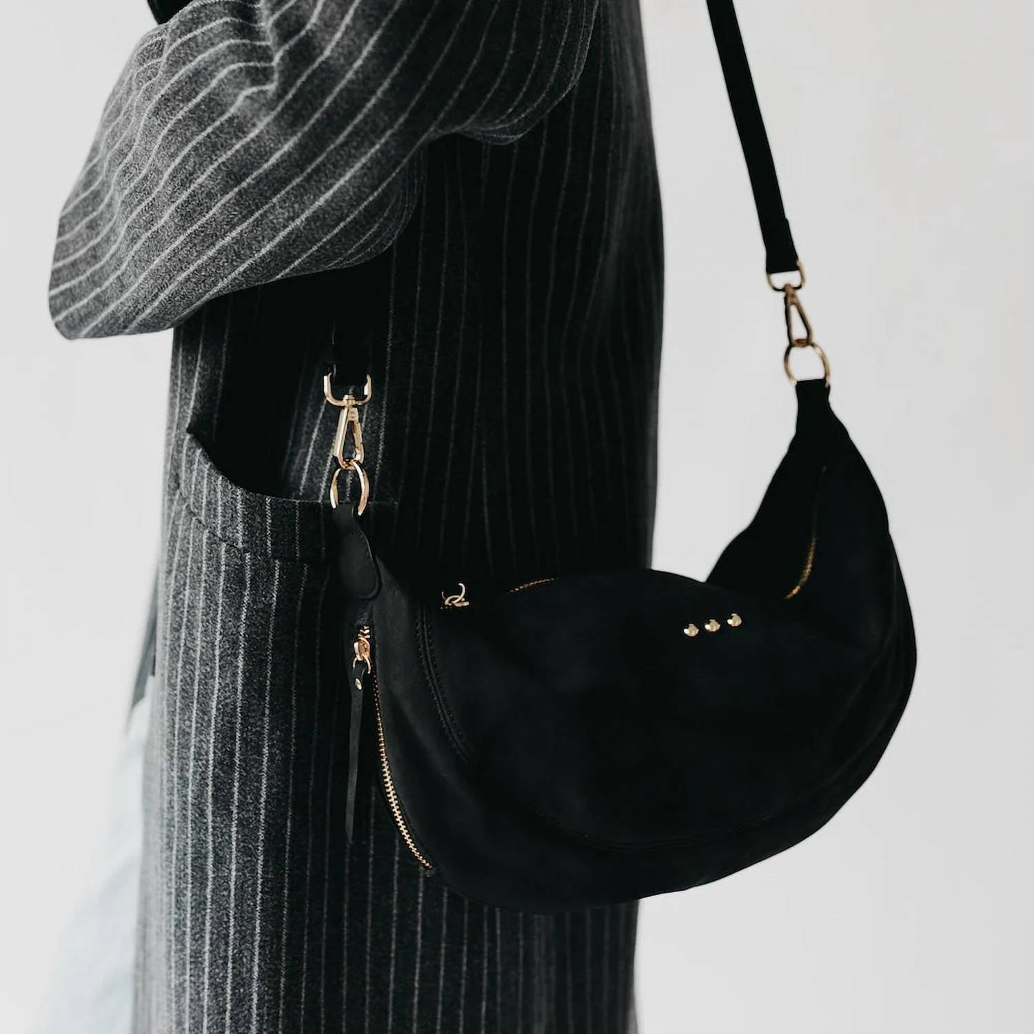 Pretty Simple Women's Netty Nubu Crossbody Bag in black - women's bag - alternate view