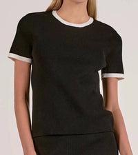 Elan - Rikki Short Sleeve Sweater