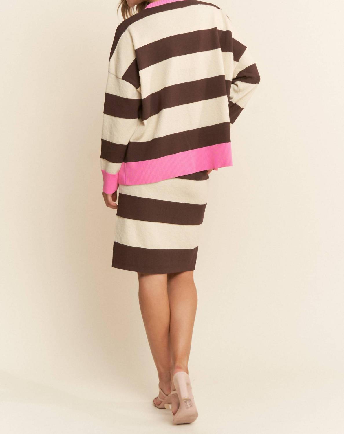 J.Nna - Lisa Striped Soft Knit Sweater