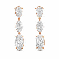 Diana M Jewels - Women's Pear Lab-Grown Diamond Stud Earrings (13.00 Ct TCW) - Signature