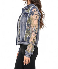 Adore - Denim Lace Jacket With Embroidery