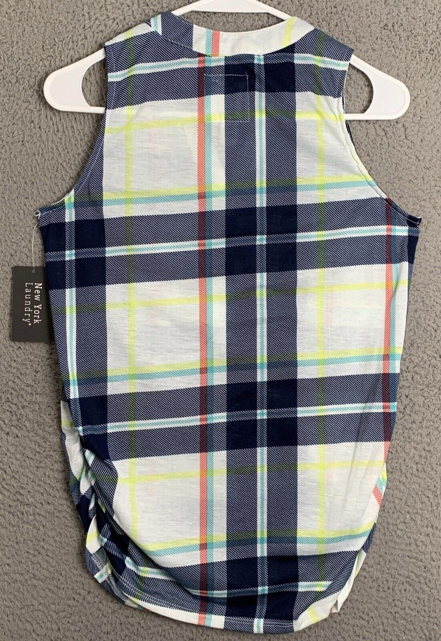 New York Laundry - Women Plaid Henley Top
