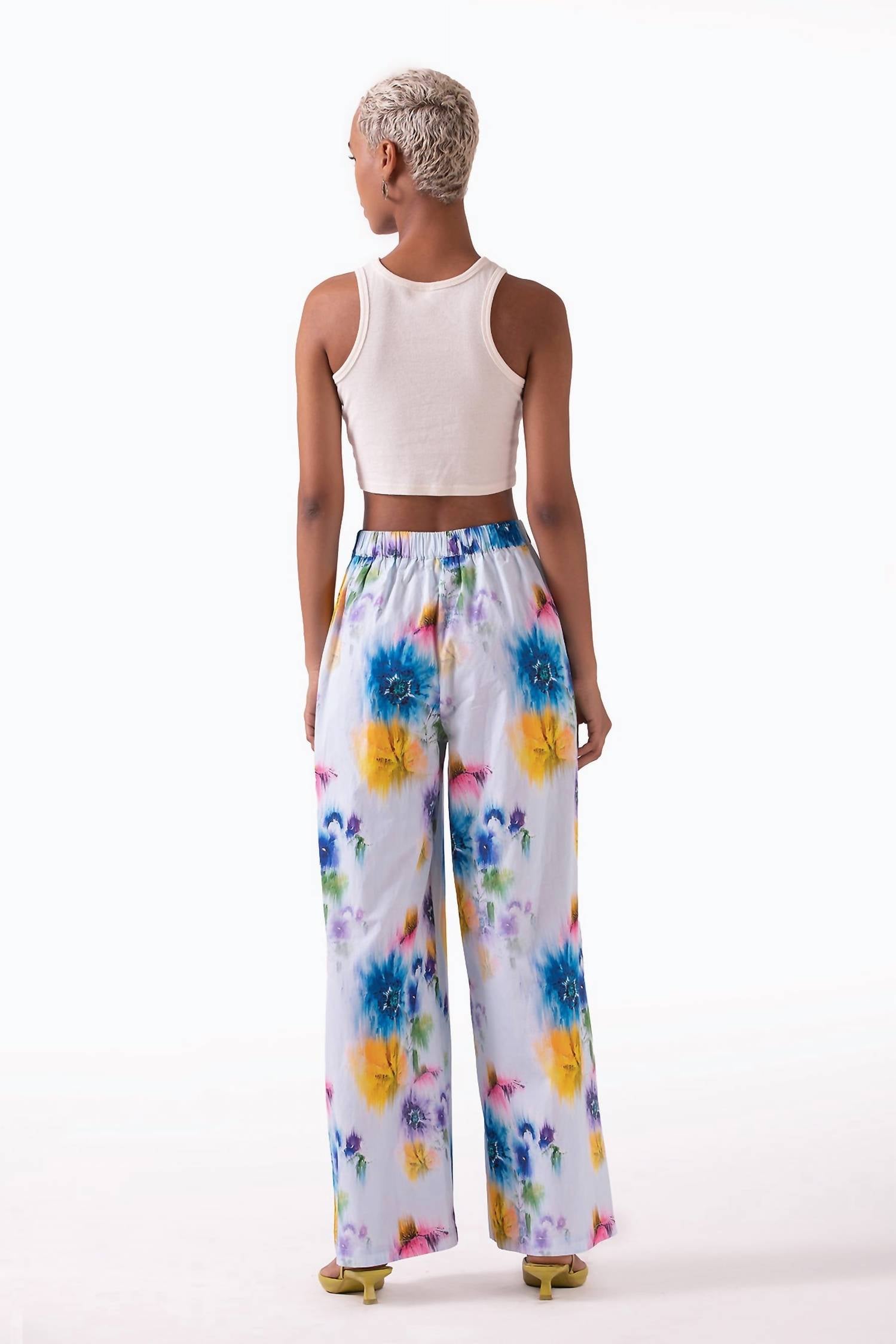 Celina Moon Lana Wide Leg Pants in blue - women's pants - alternate view