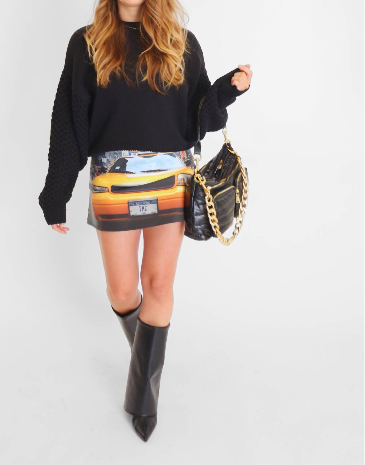 Tyler McGillivary Camilla Mini Skirt in yellow - women's skirt