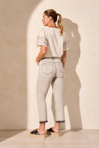 Tribal - Sophia Curvy Micro Glare Crop Jeans