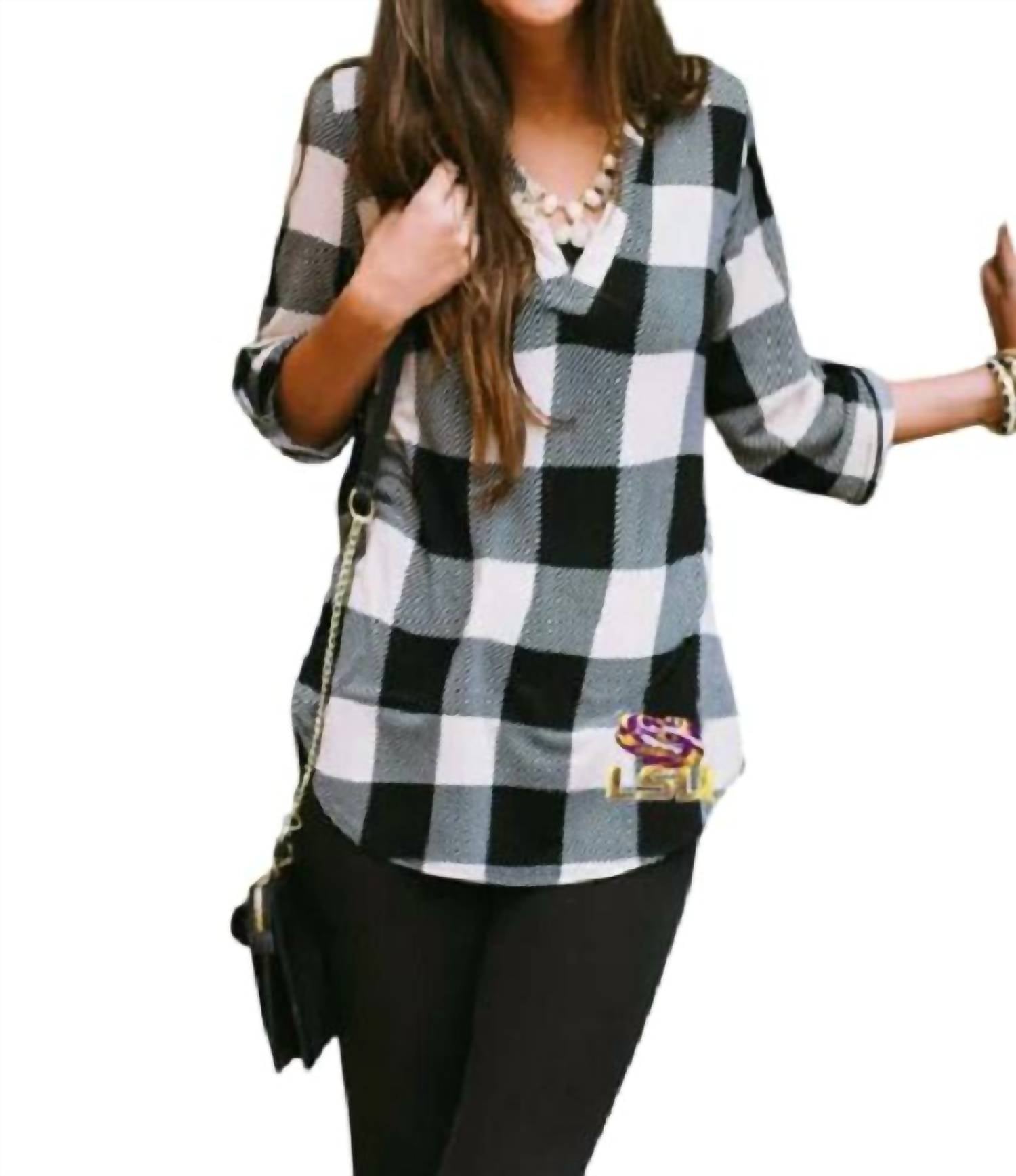 Gameday Couture - LSU Plaid Tunic