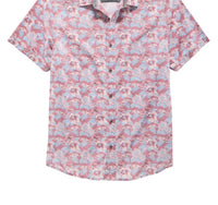 Flags & Anthem - Harrington Short Sleeve Vintage Soft Floral Print Shirt Top