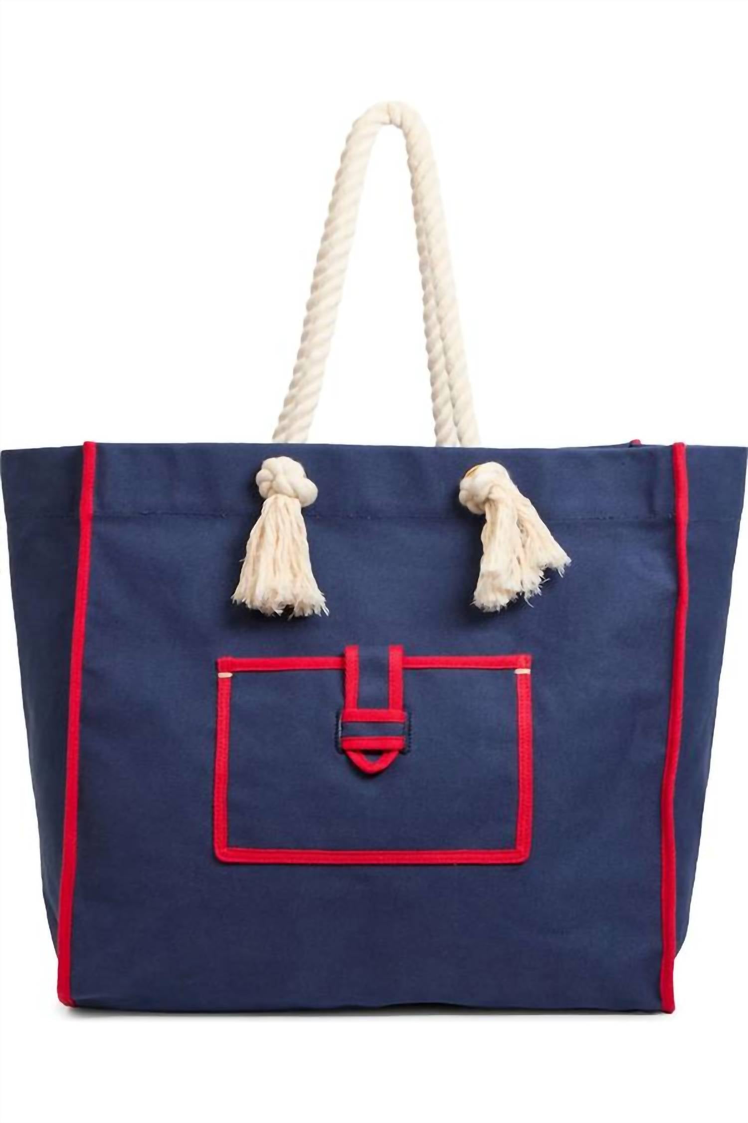 Clare V. - Women's Beach Marine Canvas Tote Bag