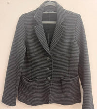 Elliott Lauren - Women's Ribbed Knit 3 Button Pockets Jacket