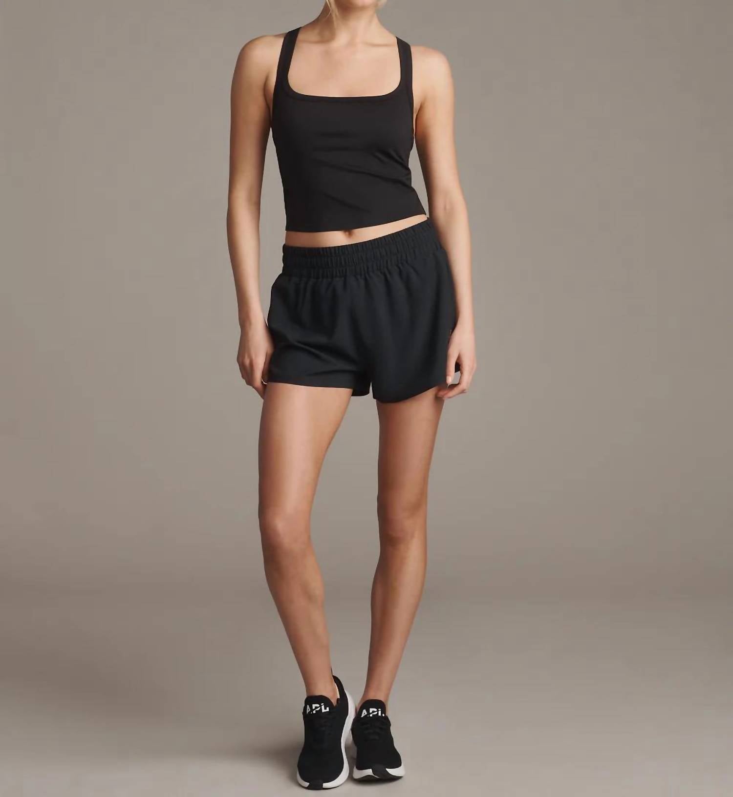 RHONE Serene Shelf Bra Tank Top in black - women's intimate - view 4
