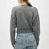 White + Warren - Cropped Button Cardigan