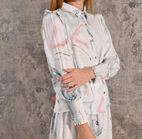 Roslyn - Swirl Print Skirt Set