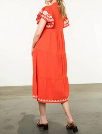 Thml - Sierra Embroidered Flutter Sleeve Dress