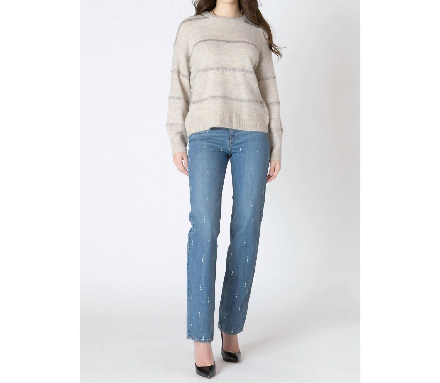 Dex - Sequin Stripe Sweater