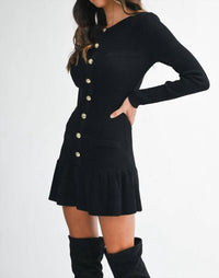 Mable - Lurex Knit Mini Dress