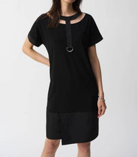 Joseph Ribkoff - Cutout Yoke Detail Shift Dress