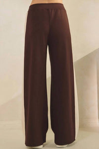 Yelete - Relaxed Fit Two-toned Wide Leg Pants