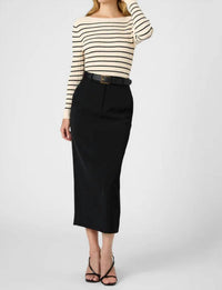 French Connection - Stripe Crinkle Knit Sweater