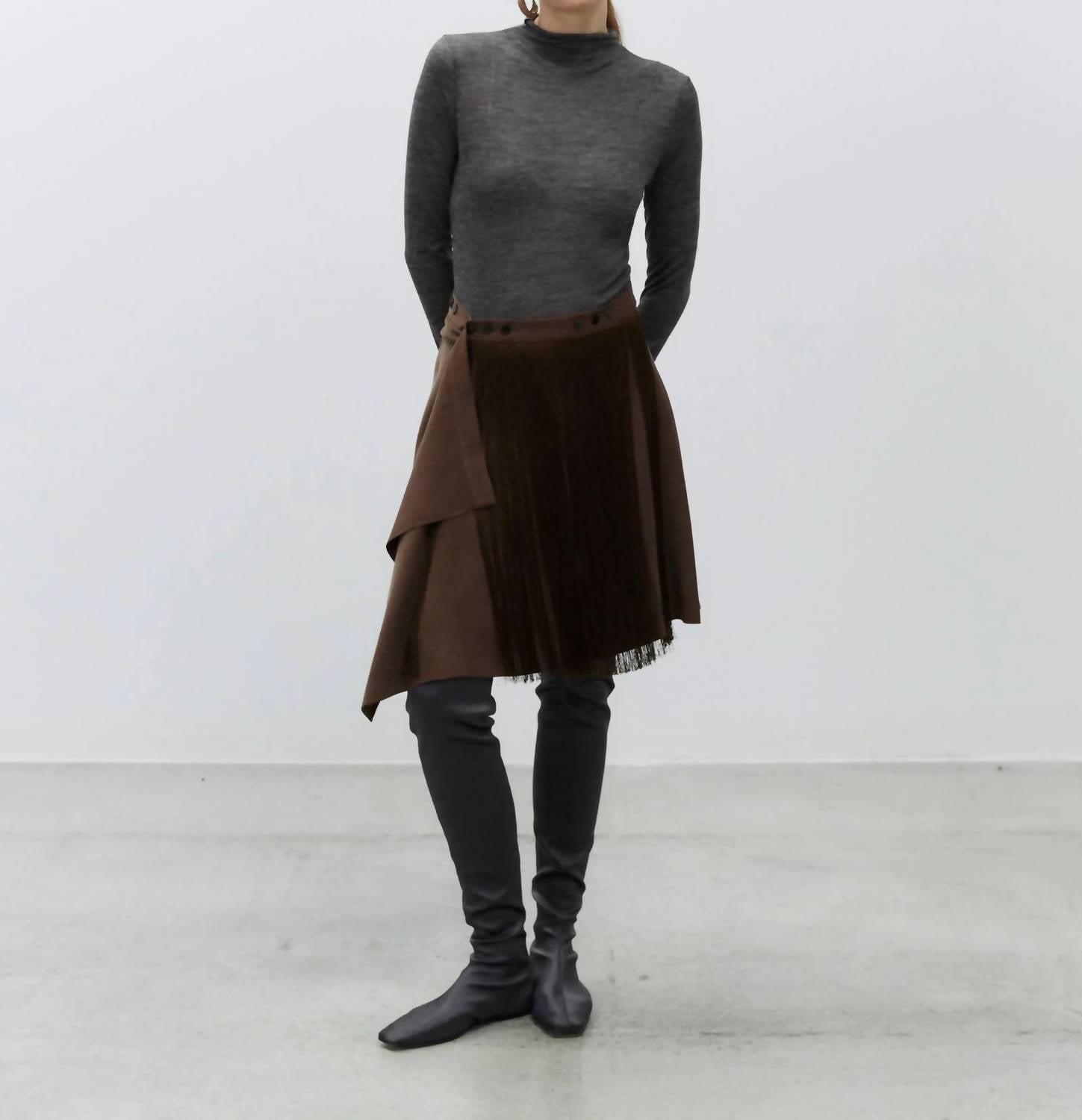Alysi - Short Fringe Skirt
