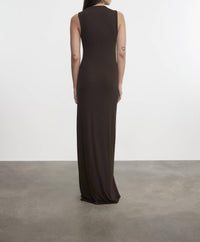 Enza Costa - SILK RIB SLEEVELESS MOCKNECK FLUID DRESS