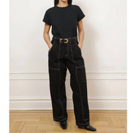 Loup Jane Carpenter Pants in black - women's pants - detail view