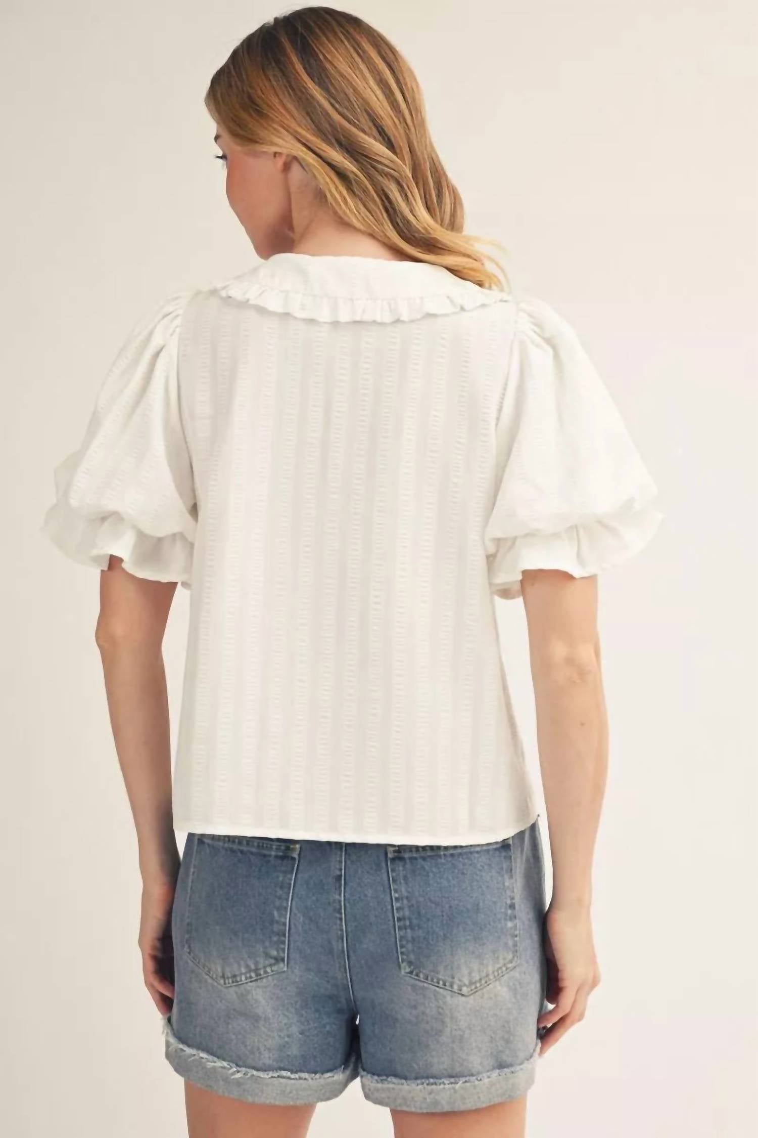 Jodifl - Short Puff Sleeve Top