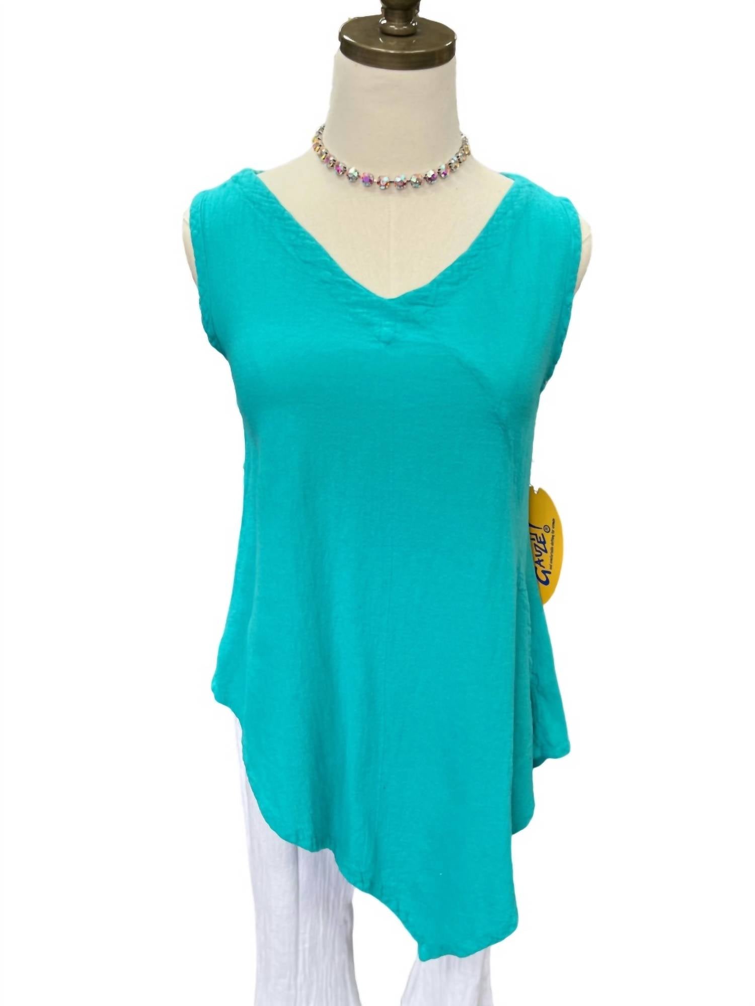 Oh My Gauze! Allie Top in reef - women's tank top