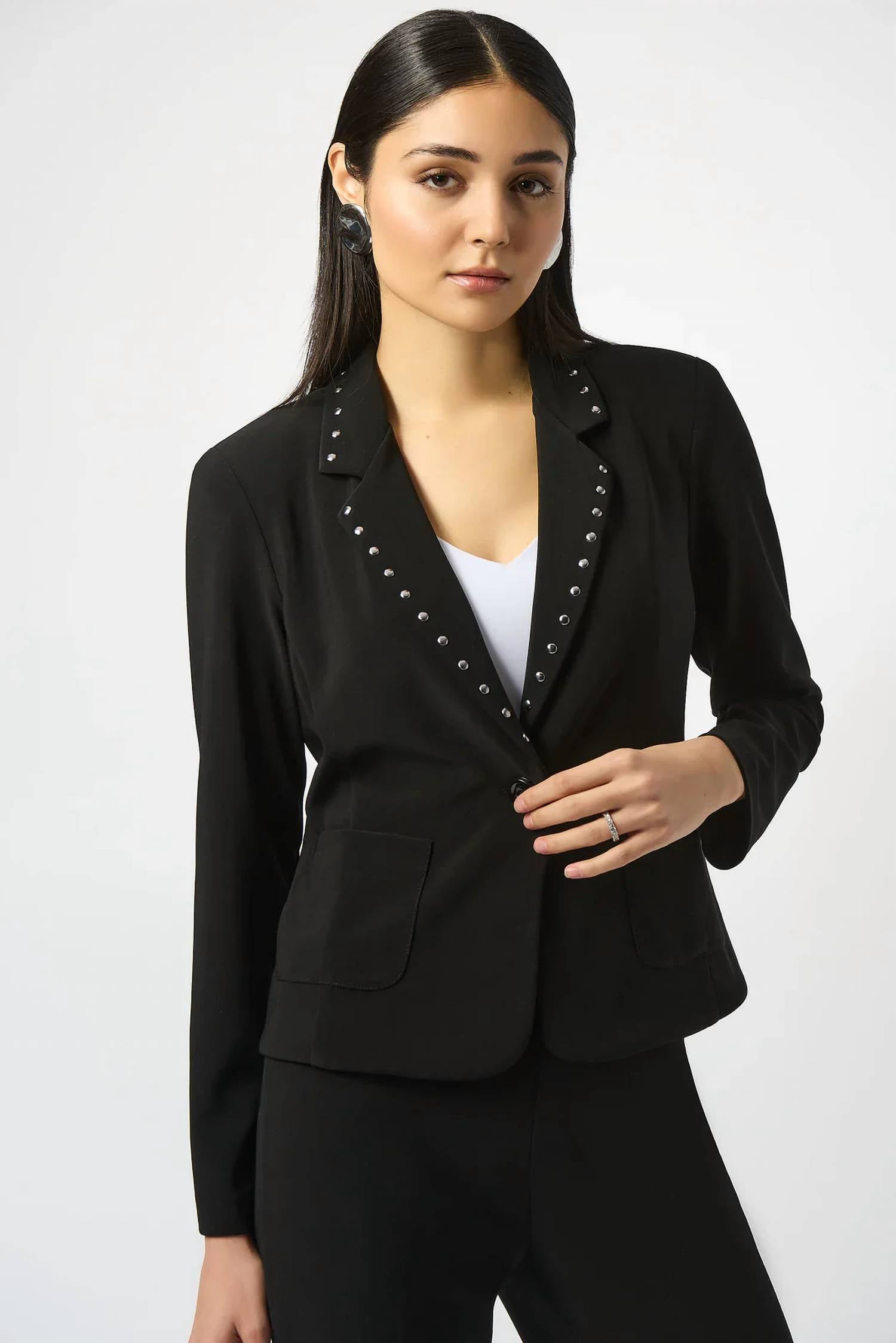 Joseph Ribkoff - Studded Fitted Blazer Jacket