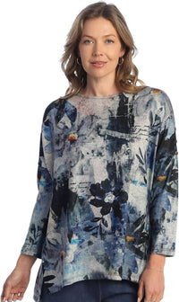 Jess & Jane - Carolina Burnout Rounded Hem Top