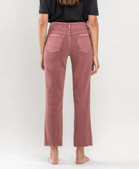 Lovervet - Tummy Control High Rise Crop Straight Jeans