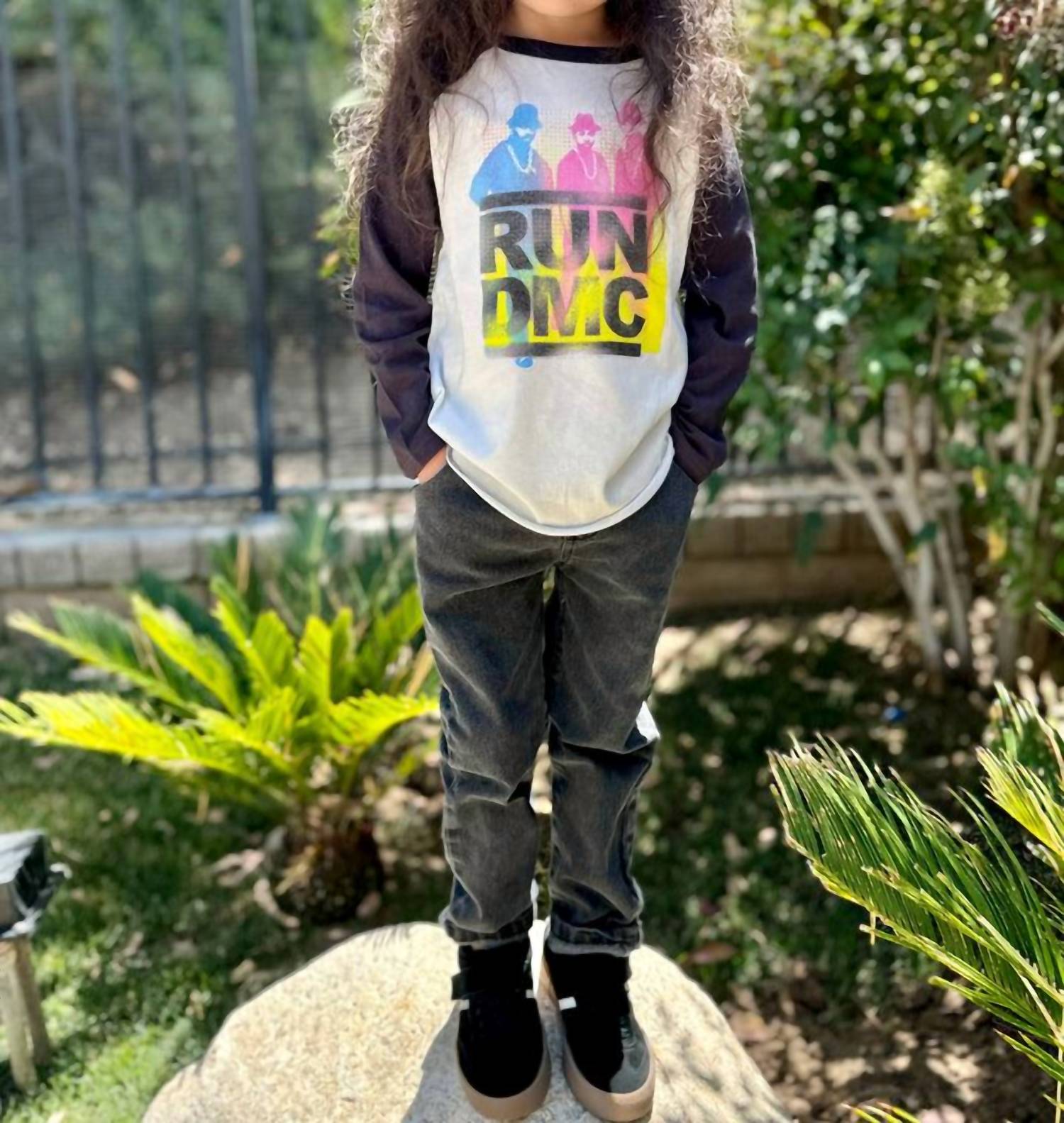 Rowdy Sprout - Kid's Run DMC Raglan Tee