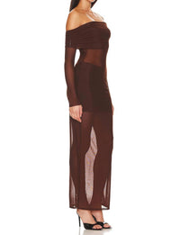 Lovers + Friends - Off-the-shoulder Sheer Dress