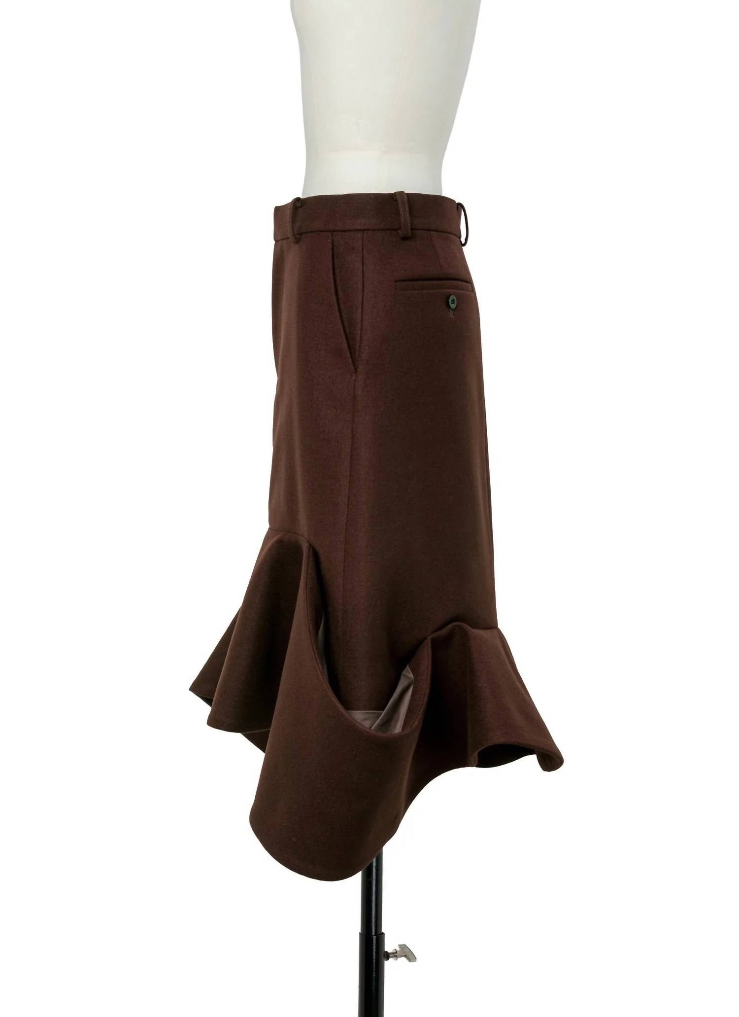 Sacai - Women's Wool Melton Skirt