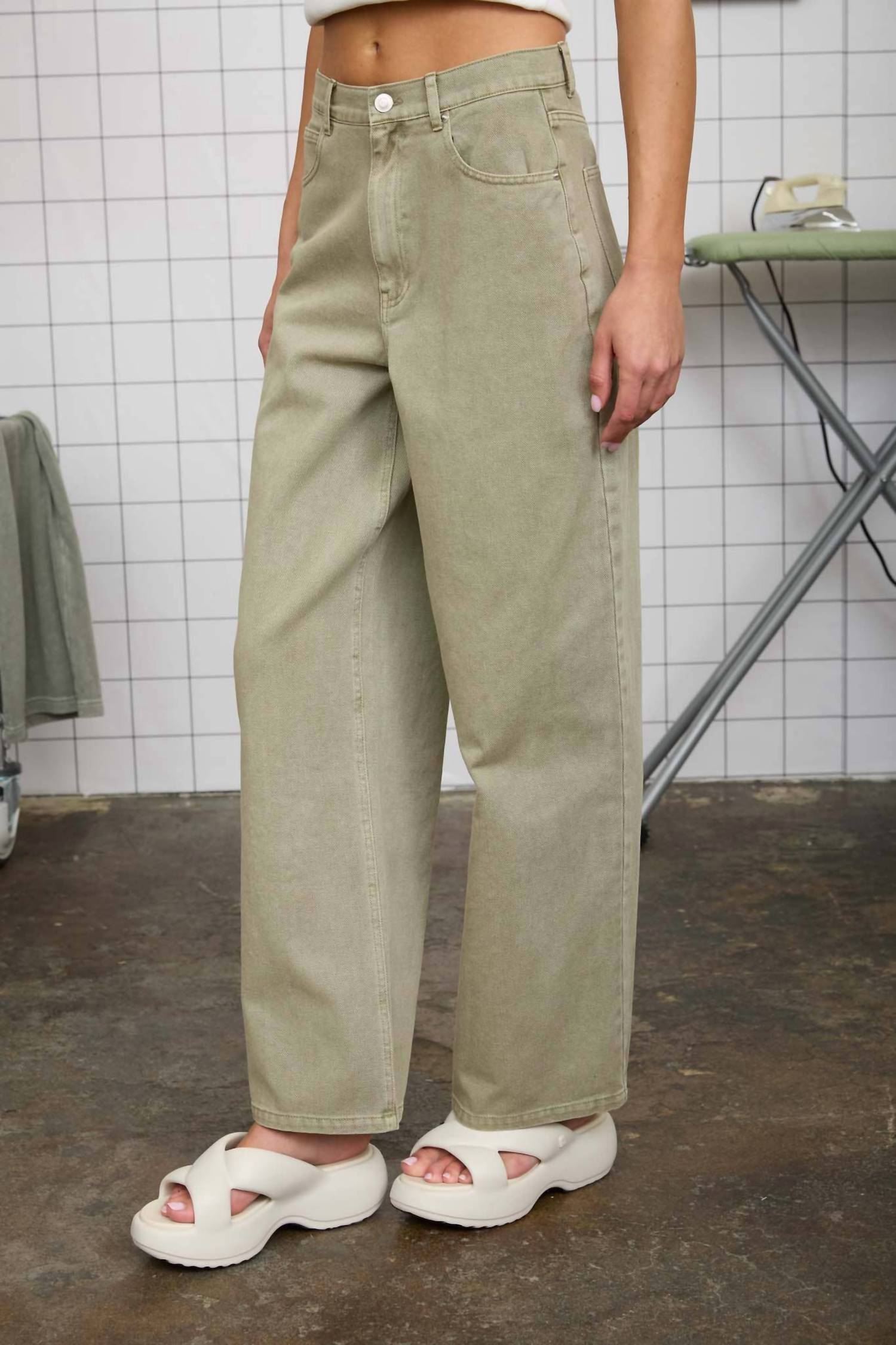 Blu Pepper - Washed Wide Leg Jeans