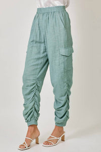 Mystree - Side Shirring Detail Jogger Pants