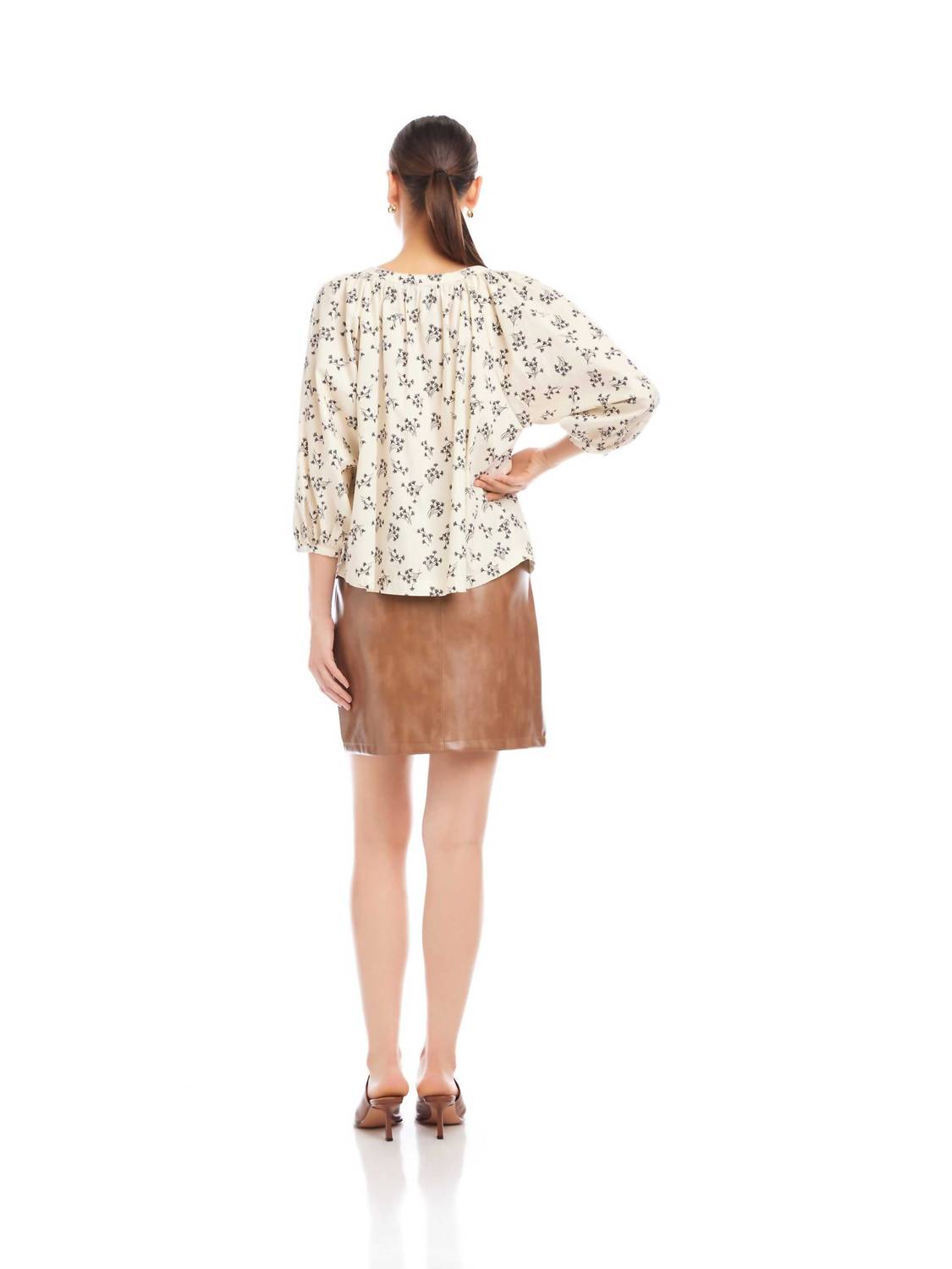 Fifteen Twenty - Sam 3/4 Sleeve Peasant Top