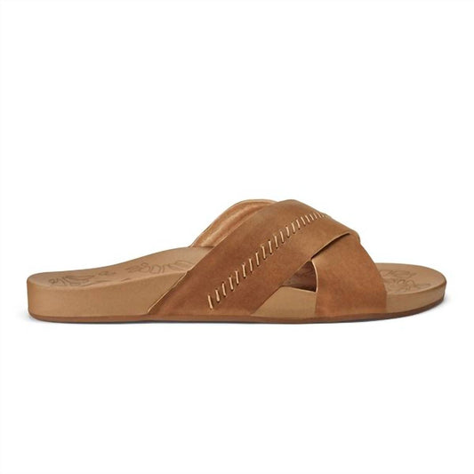 Olukai - Women's Kipe'a 'olu Leather Slide Sandals