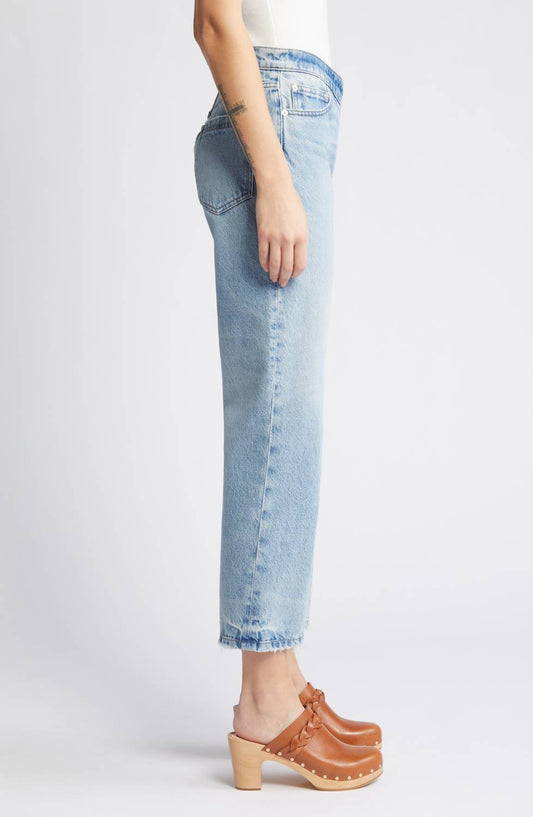 Frame - Le Jane Crop Angled Zipper Straight Leg Jeans