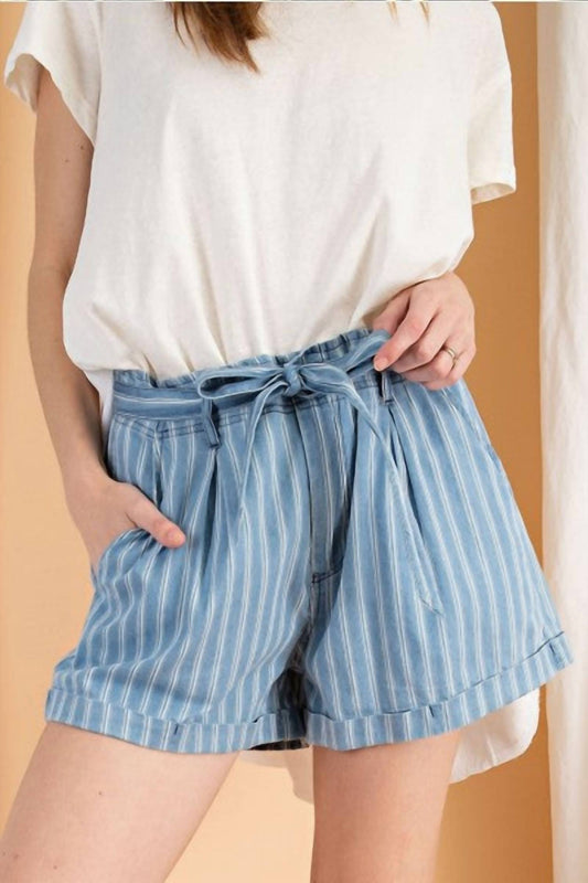 Stripe Time High Waist Shorts