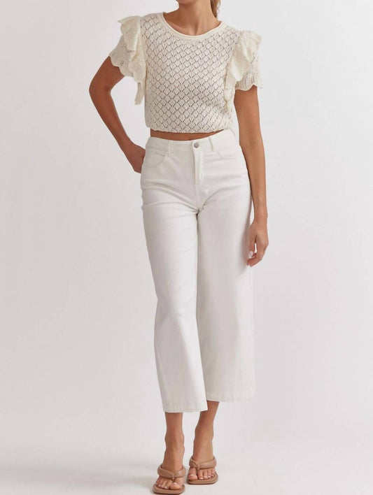 Entro - Cropped White Pants