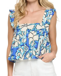 Meet Me In Santorini - Women's Cape Blooms Blouse